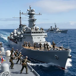 chilean pacific war on the blue sea, marines fighting on board, la esmeralda vs huascar ship fight, 8 k, highly detailed, f 1. 8