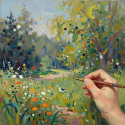 an ai painting a picture