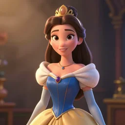 adult princess , photorealistic , cute , 3d , disney style,pixar