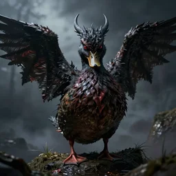 terrifying image of an evil duck entity