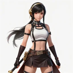 tifa lockhart as yor forger, trending on artstation
