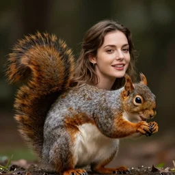 photo of a woman who looks like sandy the squirrel