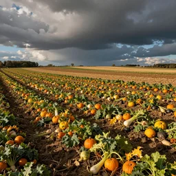 photorealistic fall vegetable harvest