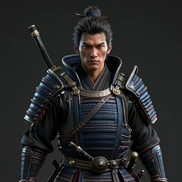 hyper - realistic ultra - detailed 3 d render of a cyberpunk samurai, intricate, cinematic lighting, studio quality, octane render, unreal engine, ray tracing, symmetrical feature