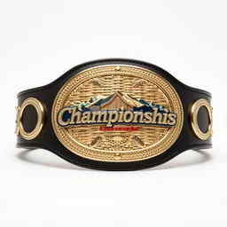 wicker championship belt, professional product shot, isolated on a pure white background, centered, entire object in frame, sharp focus, soft studio lighting