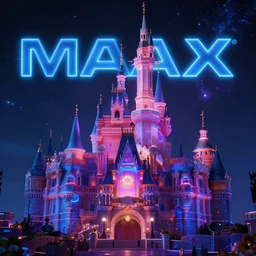 enchanted castle, pro - vida, cosmic integration, cosmic color scheme, macro up view, neon, glow, darkness, dramatic, sharp focus, octane render, imax