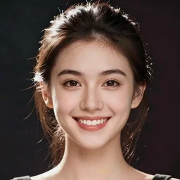 beautiful young woman, perfect skin, portrait, centered face, symmetrical features, beautiful, happy expression, cheery, unreal engine, octane render, very realistic, dramatic lighting, contrasting colors