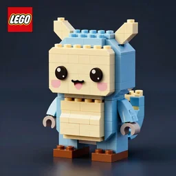 lego mini build of creatures made of bricks, cute looking, kawaii, sharp focus, character sheet, mini build, game concept art