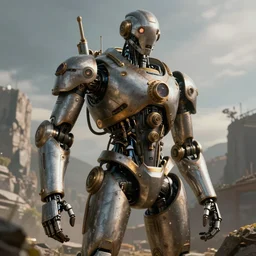 Steampunk robot, digital art, detailed, artstation, realistic