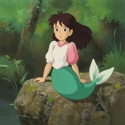 claymation mermaid by studio ghibli and aardman