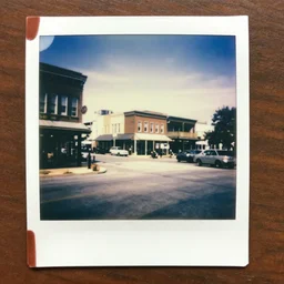 old polaroid of franklin tennessee town square
