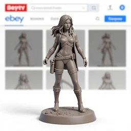 Fine Image on the store website, eBay, Full body, 80mm resin detailed miniature of a Willow Rosenberg as a muscular crossfit athlete, lifting a heavy dumbbell