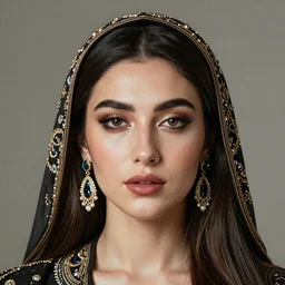 portrait of an elegant turkish woman by enis yavuz, hyper realism, intricate detail, symmetric face