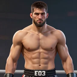 screenshot of Hasbullah Magomedov in Tekken 3,