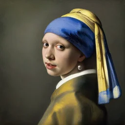 portrait of techno peasant, oil painting byjohannes vermeer, 1 7 th century, art, oil on canvas, wet - on - wet technique, realistic, expressive emotions, intricate textures, illusionistic detail