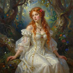 a painting of a very beautiful russian fairy by ross tran, highly detailed, fantasy, radiant lighting, intricate environment, nature