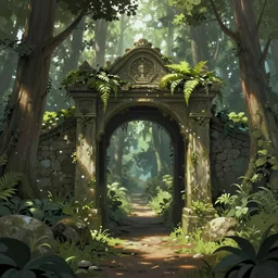 forest portal, very detailed fantasy digital art