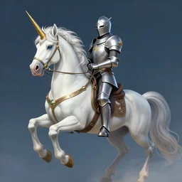 unicorn knight portrait as a dnd character fantasy art.