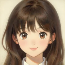 a detailed portrait of am adorable anime girl, cute smile, bright eyes, painting by gaston bussiere, craig mullins, j. c. leyendecker