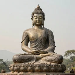 Buddha meditating over the suffering of the Universe.