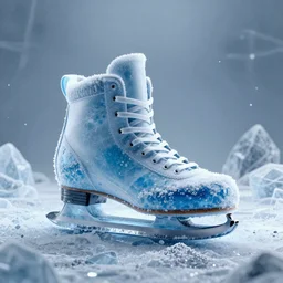 3d render of an ice sneaker in a room, ice, freezing, coherent, symmetrical, cinematic, hyper realism, high detail, octane render, unreal engine, 8k, Vibrant colors, Smooth gradients, High contrast, trending on artstation