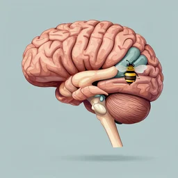 a digital painting of the major sections of the human brain by beeple, roger dean