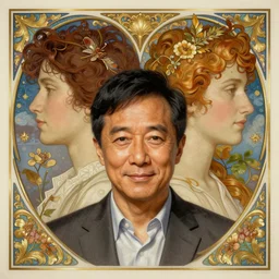 symmetry portrait of ken jeong, american stand - up comedian, intricate, elegant, highly detailed, digital painting, artstation, concept art, smooth, sharp focus, illustration, art by artgerm and greg rutkowski and alphonse mucha