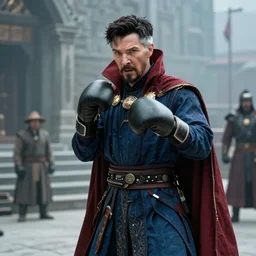 film still of a boxer Dog as Doctor Strange in Avengers Endgame, 4k