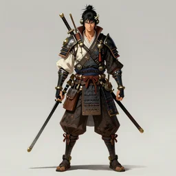 steampunk style japanese samurai, badass character design, digital art, trending on artstation