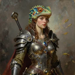 Mystical Valkyrie, Portrait of a beautiful female Reptilian warrior, Regal, Realistic, Refined, Detailed Digital Art, Josephine wall, Oil Painting, William-Adolphe Bouguereau, Art Frahm, Esao Andrews, Steampunk, Walt Disney (1937), Highly Detailed, Cinematic Lighting, Unreal Engine, 8k, HD