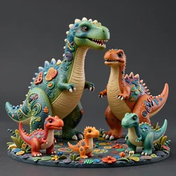 cute dinosaurs : : by martine johanna and simon stalenhag and chie yoshii and casey weldon and wlop : : ornate, dynamic, particulate, rich colors, intricate, elegant, highly detailed, smooth, sharp focus, 8 k, octane render : : product photography, sofubi, toy