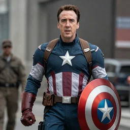 Nicolas Cage as captain america