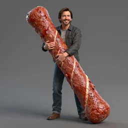 jim carrey is fused into a meat stick, hyperdetailed, artstation, cgsociety, 8 k