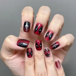 Deadpool, nail art