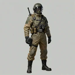 hazmat suit soldier, concept art, illustration, art by Moebius