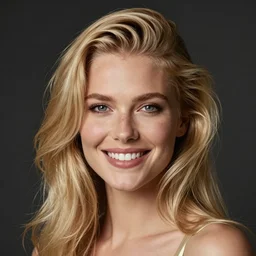 photography of a georgous blonde girl smiling at the camera