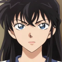 stylish anime girl with very big eyebrows and an angry expression, accurate anime style and symmetric, trending on danbooru and pixiv