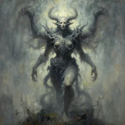 a fantasy art painting by peter mohrbacher of a being of unknowable mystery