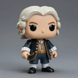 1 7 th century gottfried leibnitz wearing a wig stop motion vinyl action figure, plastic, toy, butcher billy style
