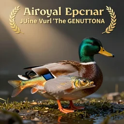 a hybrid made of a fish and duck