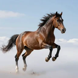 a horse flying over the cloud, highly detailed