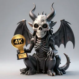 illustrious existential demon of inevitable death trending on zbrush 3 d contest winner 4 k award winning portrait 3 2 k 1 6 k ultra - hd megapixel evil ultra bright artificial lighting