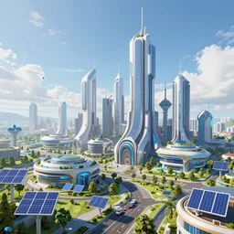 solarpunk futuristic city