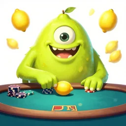 Monster lemons play poker, artstation