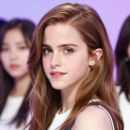 photo of emma watson, korean kpop star, in girls generation, music video promotional photo