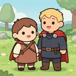 cute picture of Canute and Thorfinn from Vinland Saga