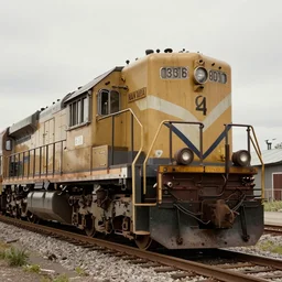 ultrarealistic photo of a diesel locomotive for the cape breton central nova scotia railway in 1 9 8 8, epic, highly detailed, atmospheric