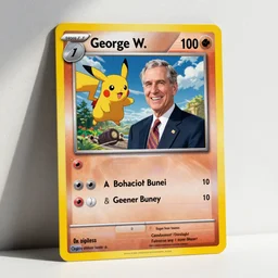 a George W. Bush holographic Pokémon trading card