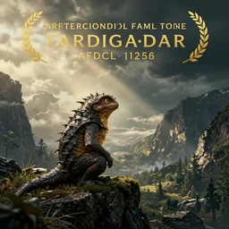 side view of a tardigradr facing harry tardigrade, fantasy movie poster