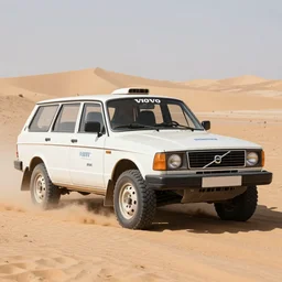a volvo 2 4 4 stuck in the desert during paris dacar rally